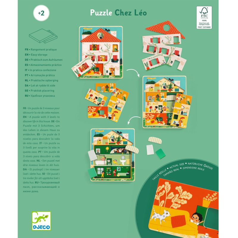 3 Layer Puzzle Chez Leo 12 pcs
