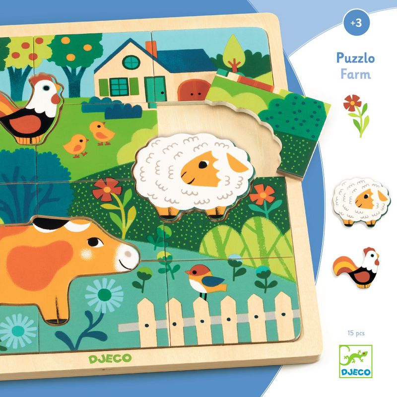Puzzlo Farm, 15 pcs