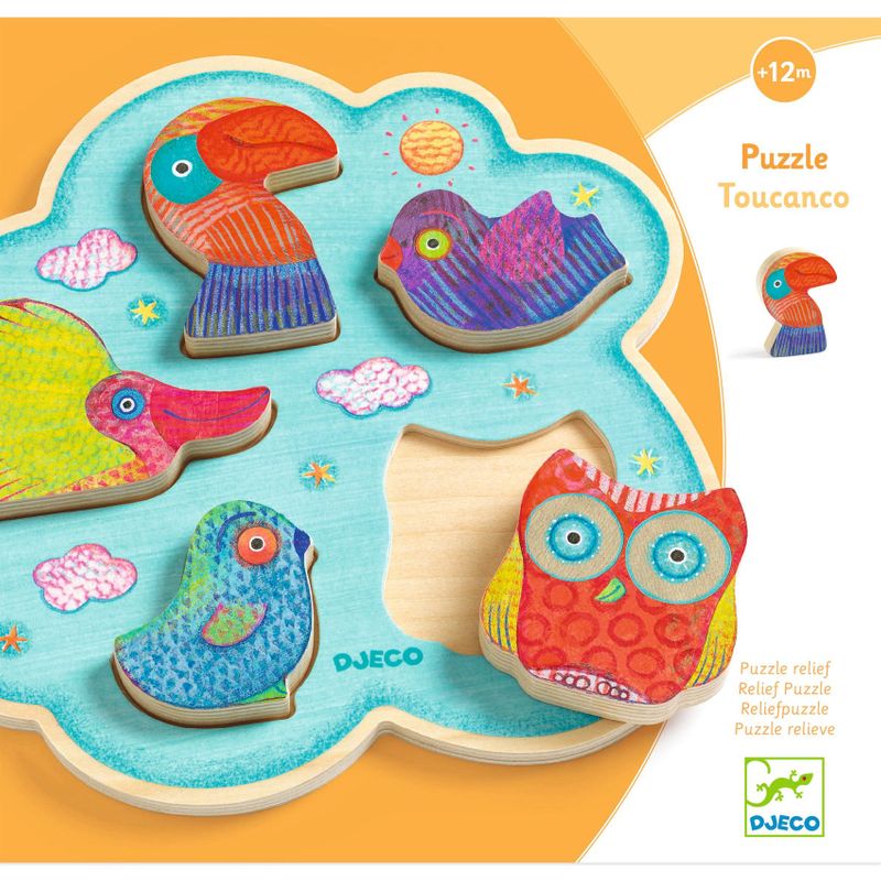 Relief Puzzle - Toucanco, 5 pcs
