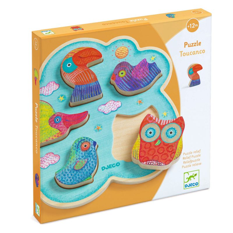 Relief Puzzle - Toucanco, 5 pcs