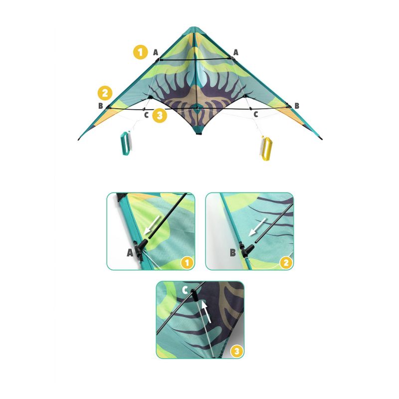 Green Wave - Stunt Kite