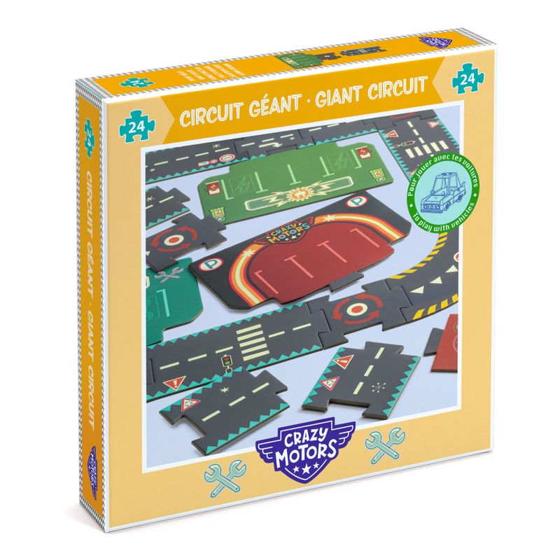 City Circuit - Giant Puzzle, Crazy Motors - 24 pcs