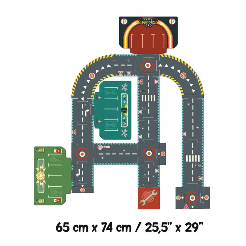 City Circuit - Giant Puzzle, Crazy Motors - 24 pcs