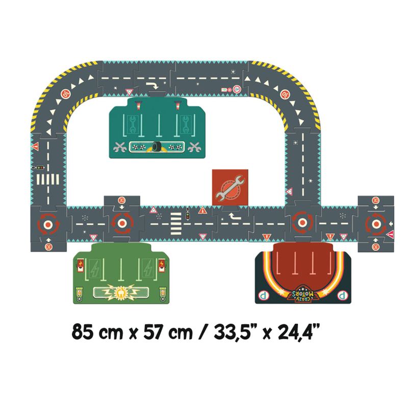 City Circuit - Giant Puzzle, Crazy Motors - 24 pcs