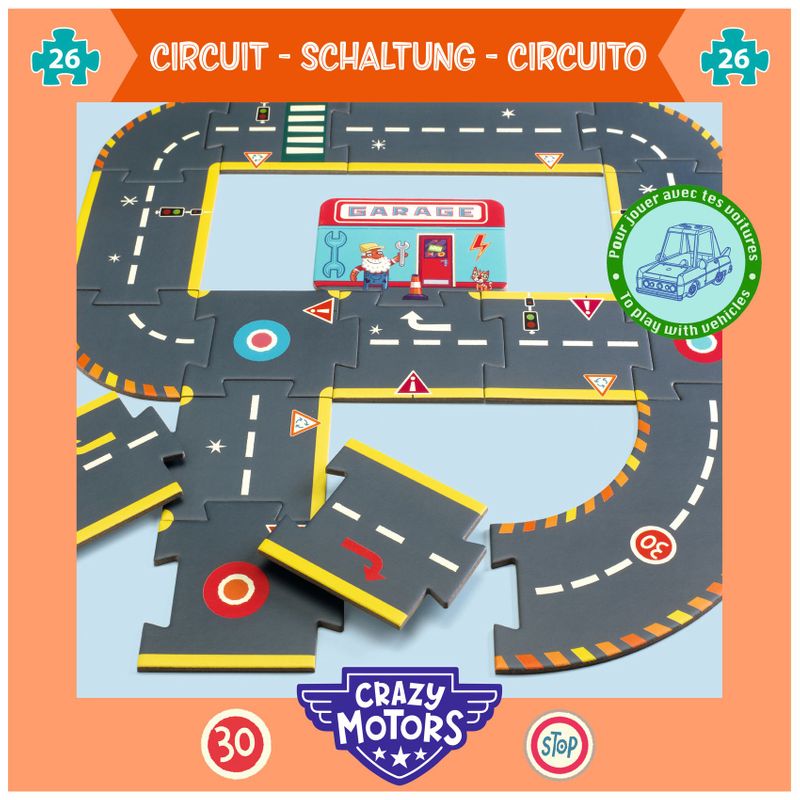 Puzzle Circuit, Crazy Motors - 26 pcs