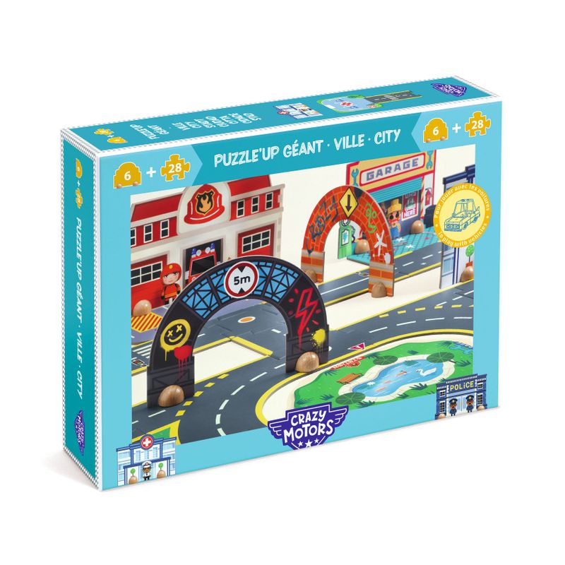 Puzzl&rsquo;Up City - Giant Puzzle, Crazy Motors - 33 pcs