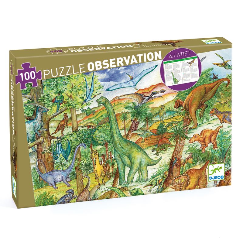 Observation puzzle, Dinosaur, 100 pcs