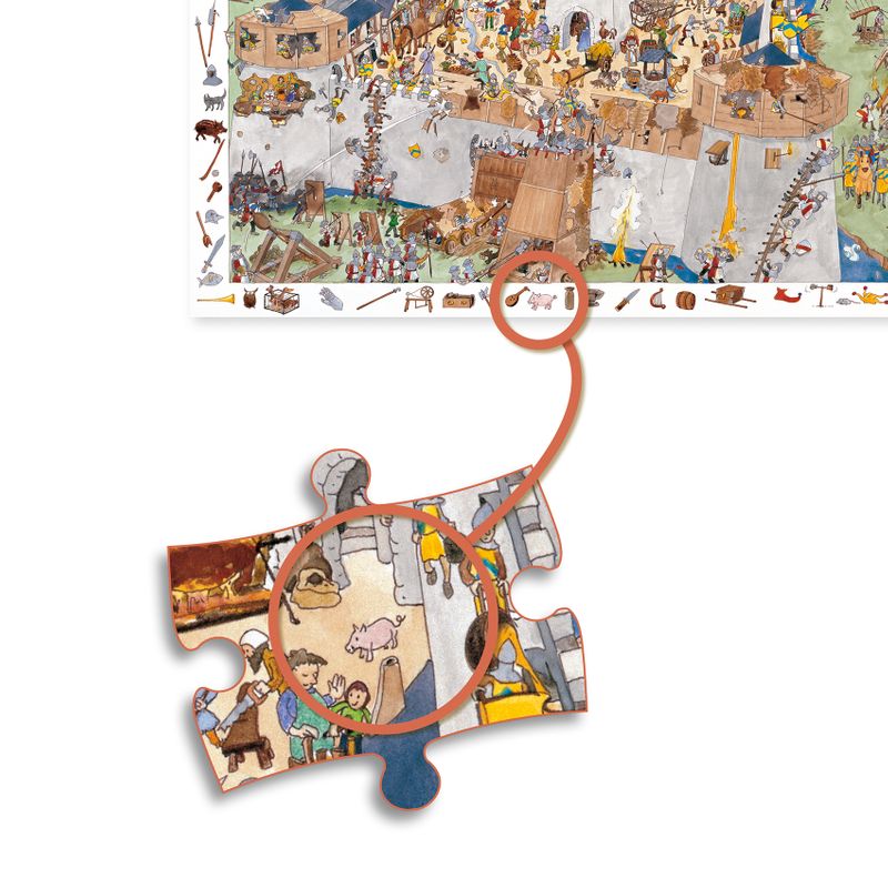 Observation puzzle, fortified castle, 100 pcs