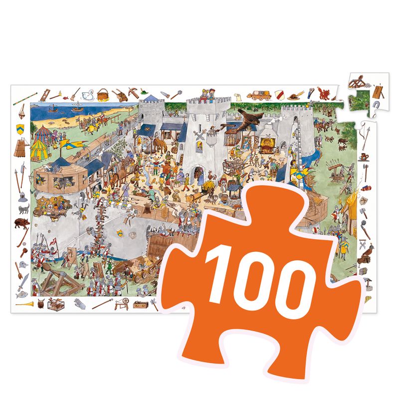 Observation puzzle, fortified castle, 100 pcs