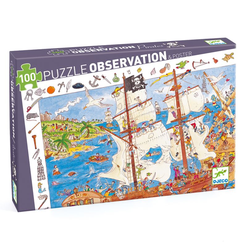 Observations puzzle Pirates, 100 pcs
