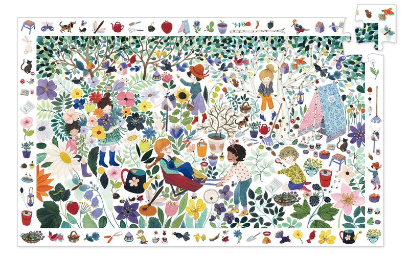 Observation puzzle - 1000 flowers, 100 pcs