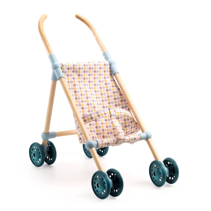 Wooden Doll Stroller Little Cubes - 44 cm