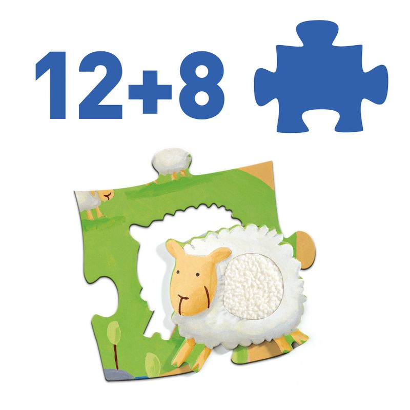 Giant puzzles tactilofarm, 20 pcs