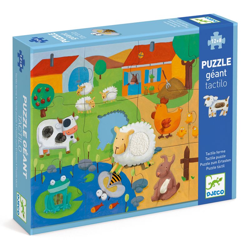 Giant puzzles tactilofarm, 20 pcs