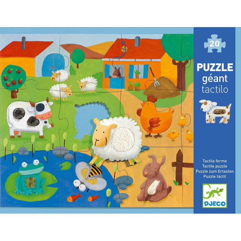Giant puzzles tactilofarm, 20 pcs