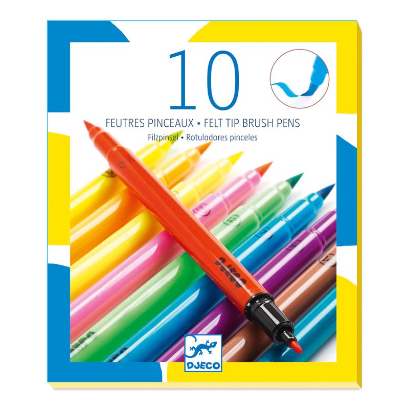 Pop colours, 10 felt brushes