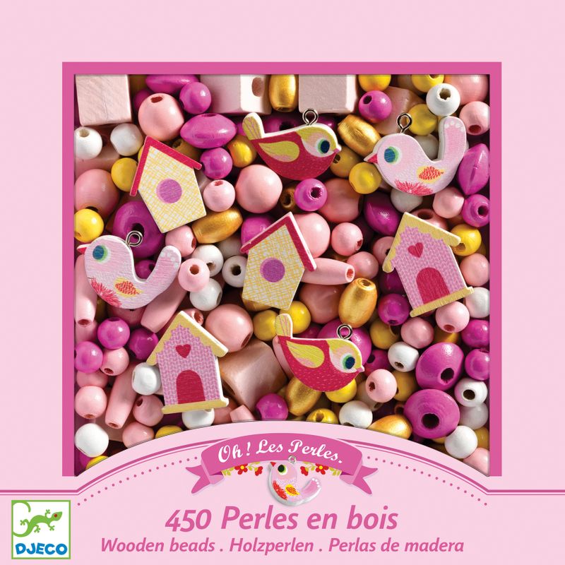 Wooden Beads, Birds