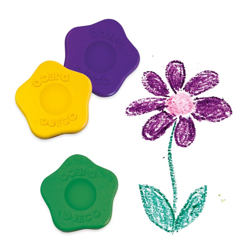 12 flower crayons for toddlers
