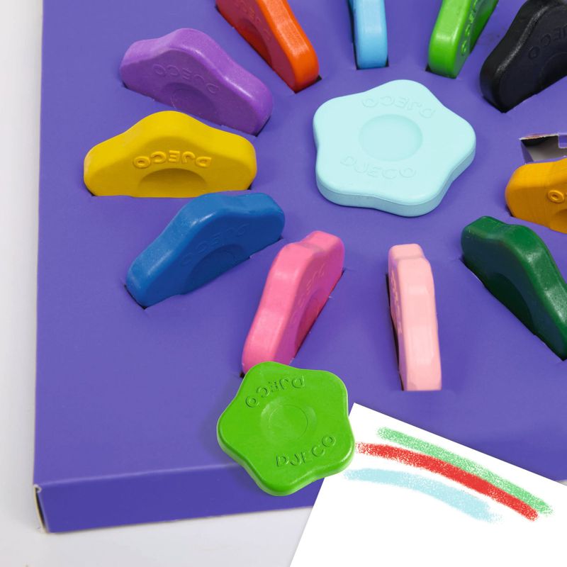 12 flower crayons for toddlers