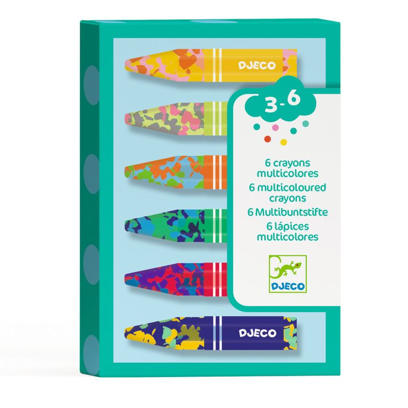6 Multicoloured Crayons