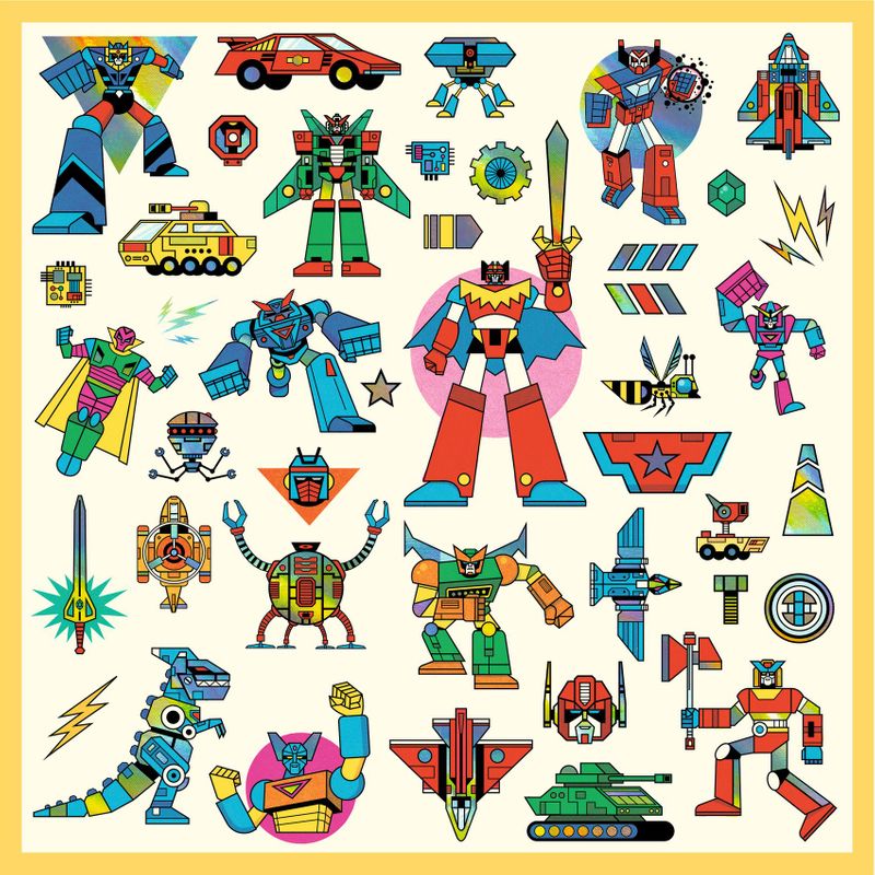 Stickers Robots FSC MIX