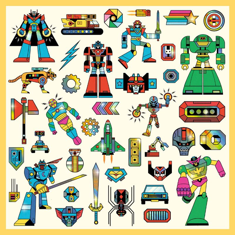 Stickers Robots FSC MIX