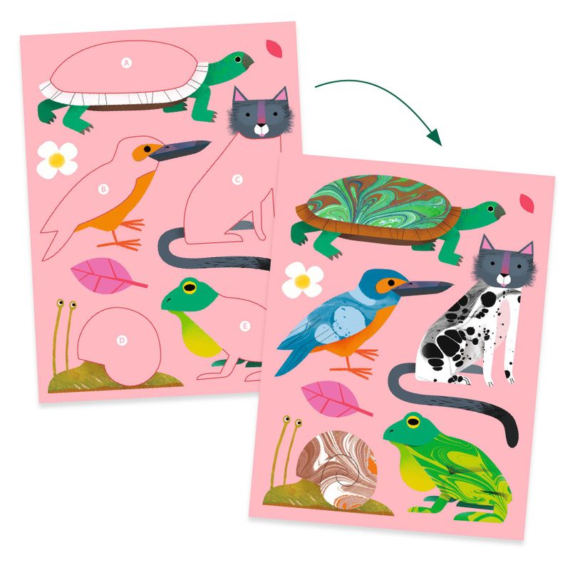 Colourful Paper Marbling