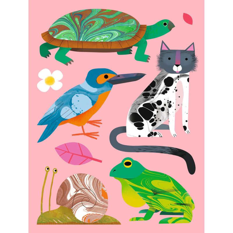 Colourful Paper Marbling