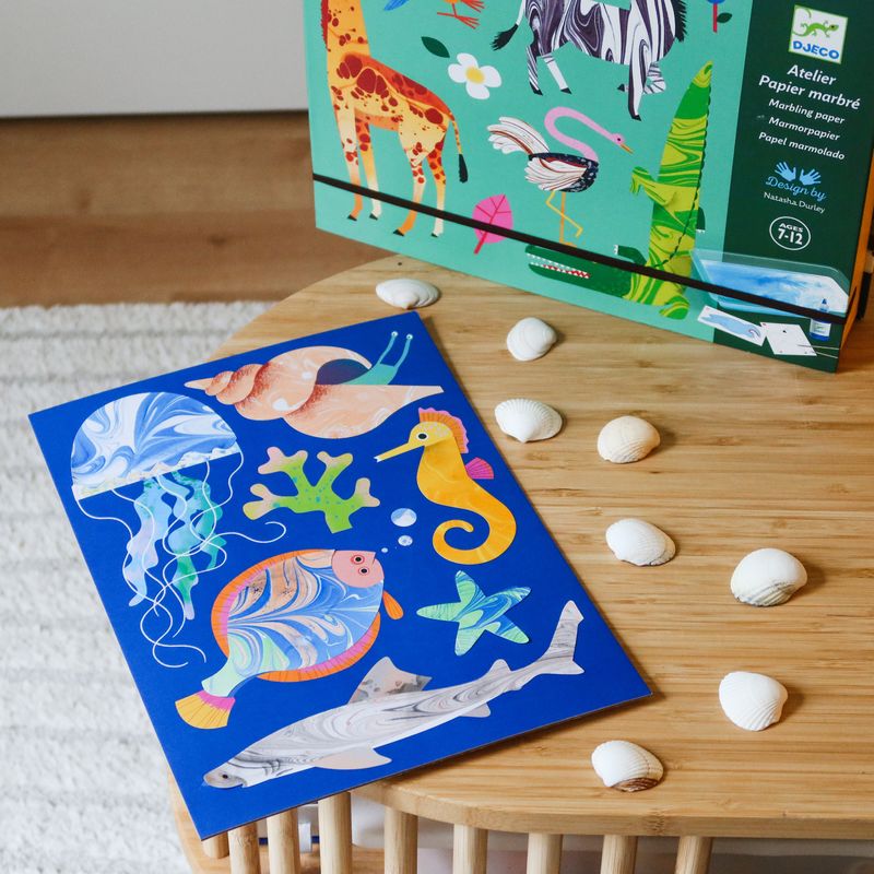 Colourful Paper Marbling