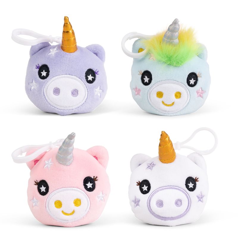 Unicorn Clip & Cuddle Plush Keyrings