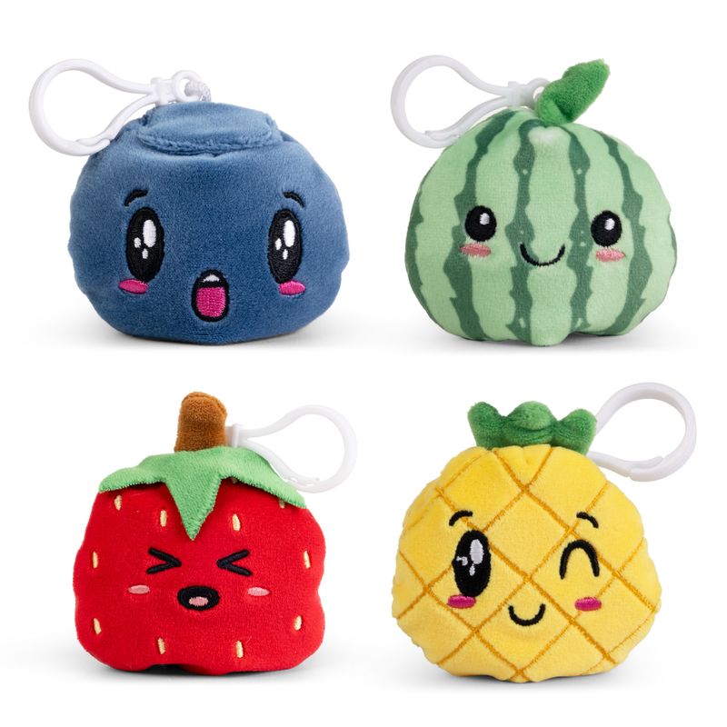 Fruit Clip & Cuddle Plush Keyrings