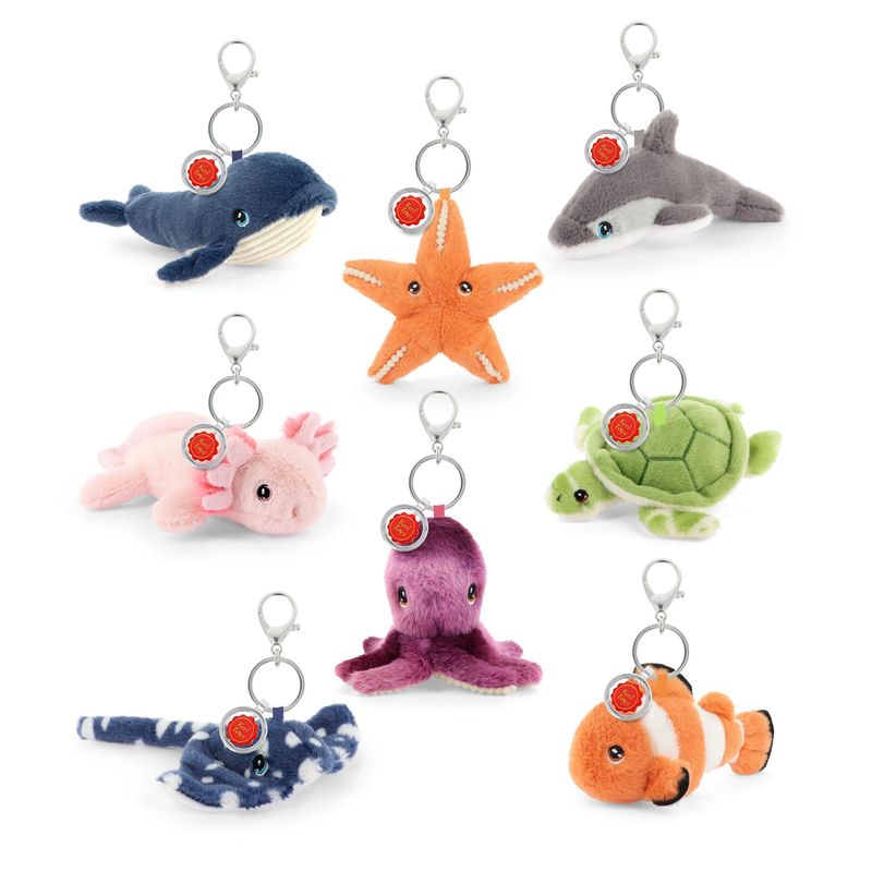Keeleco Bag Charm Sealife 8 Asstd 12cm