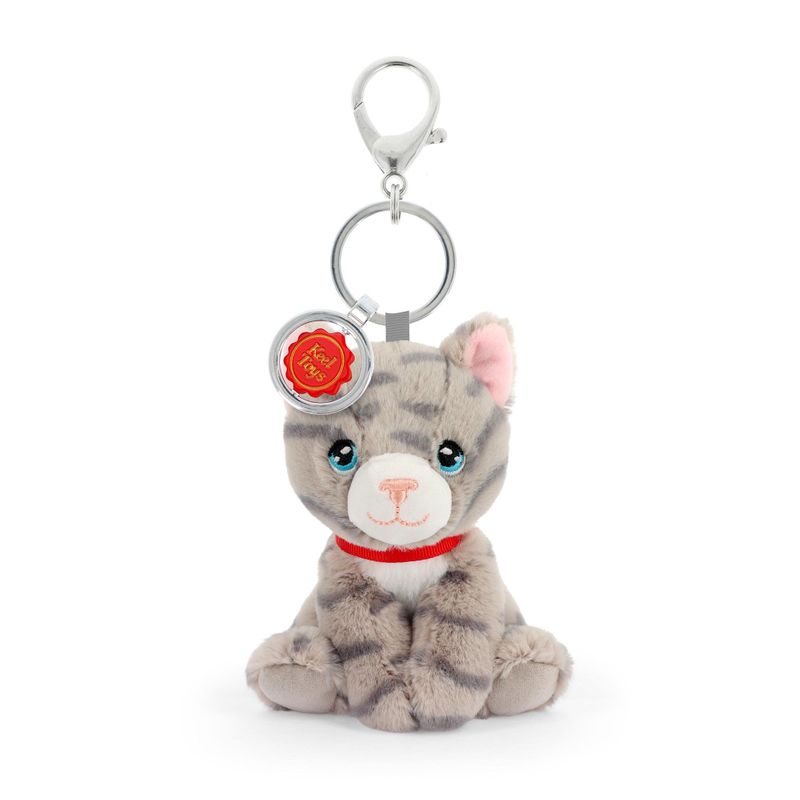 Keeleco Bag Charm Grey Cat 12cm
