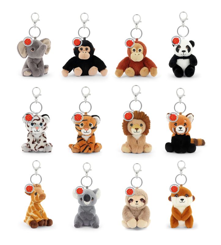 12 cm Keeleco Bag Charm Wild, 12 Assorted