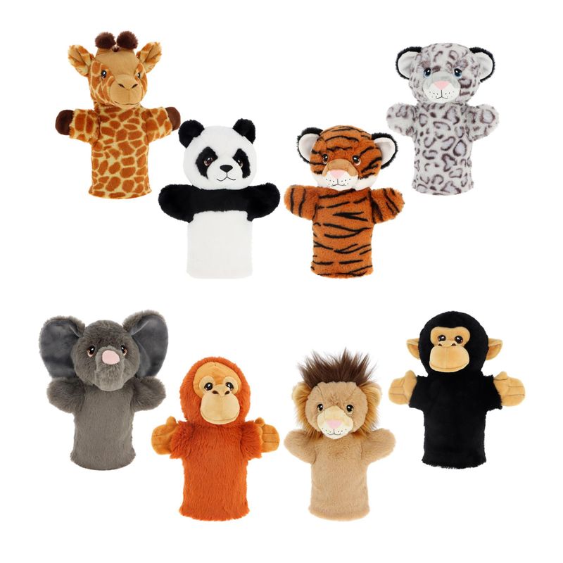 Keeleco Wild Hand Puppets 8 Asstd 27cm