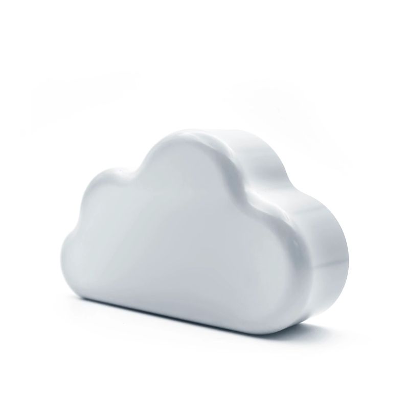 Digital Cloud Alarm Clock With Thermometer and Ambient Light - White