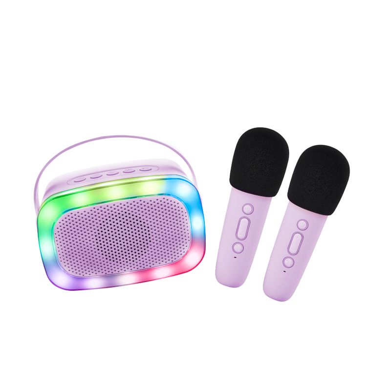 Lalarma-Karaoke-with-lights-and-2-microphone-Blue