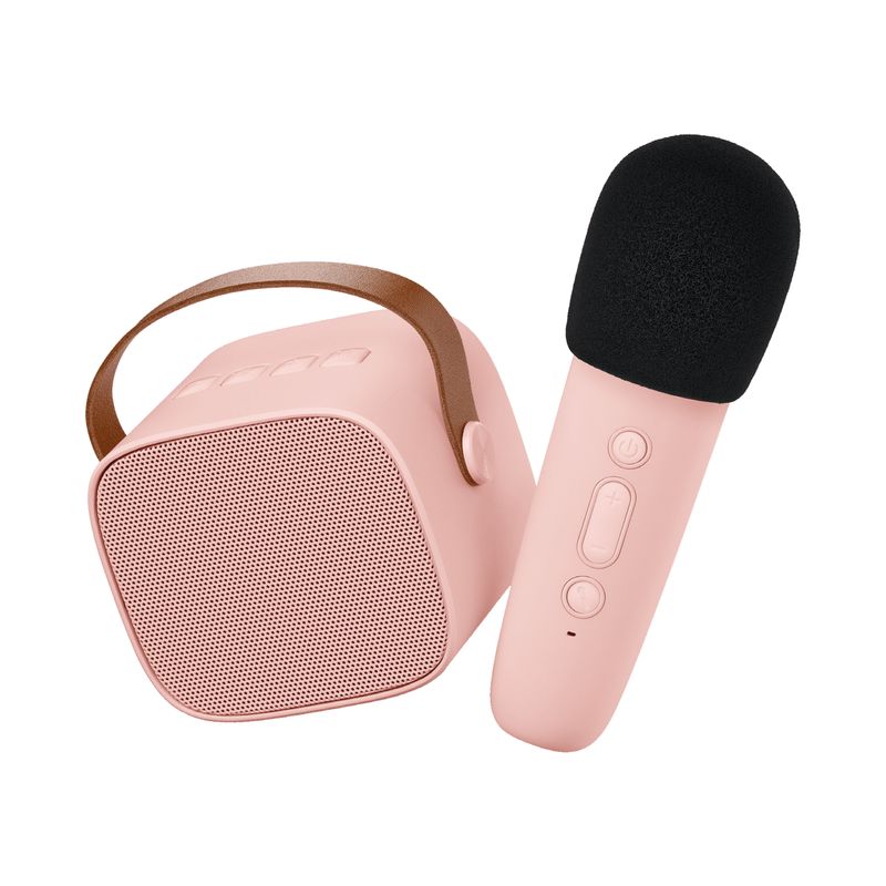 Bluetooth Speaker With Wireless Microphone - Rose