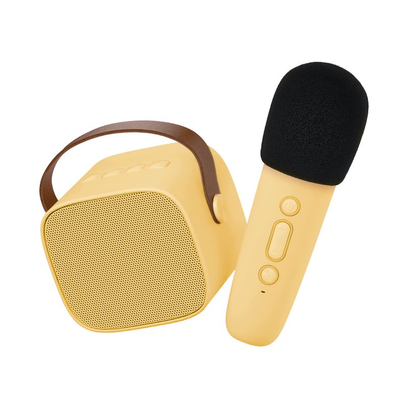 Bluetooth Speaker With Wireless Microphone - Yellow