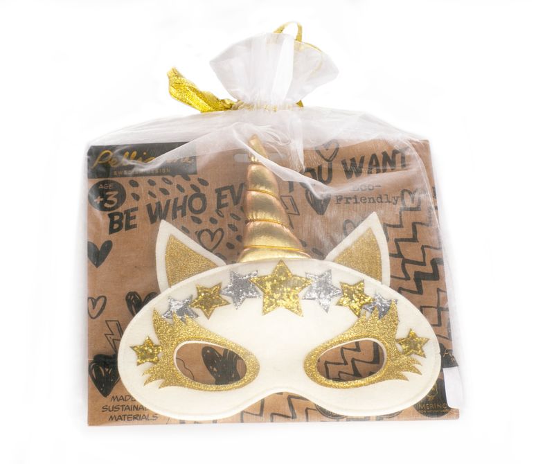 Face Mask Unicorn - Gold