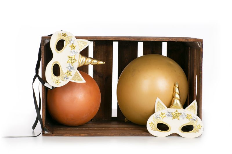 Face Mask Unicorn - Gold