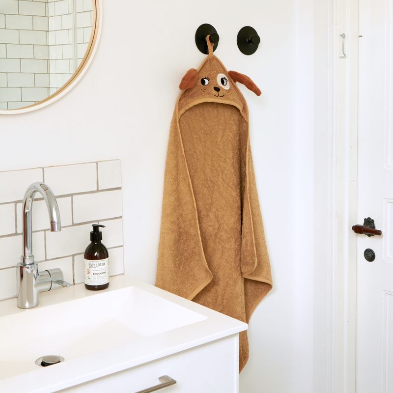 Hooded Towel - DOG, tan