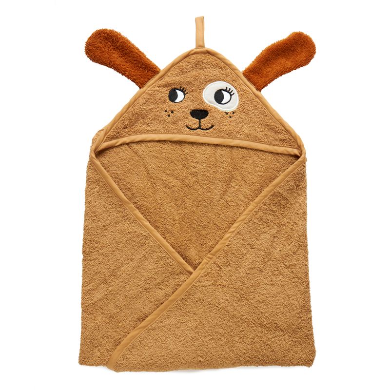 Hooded Towel - DOG, tan