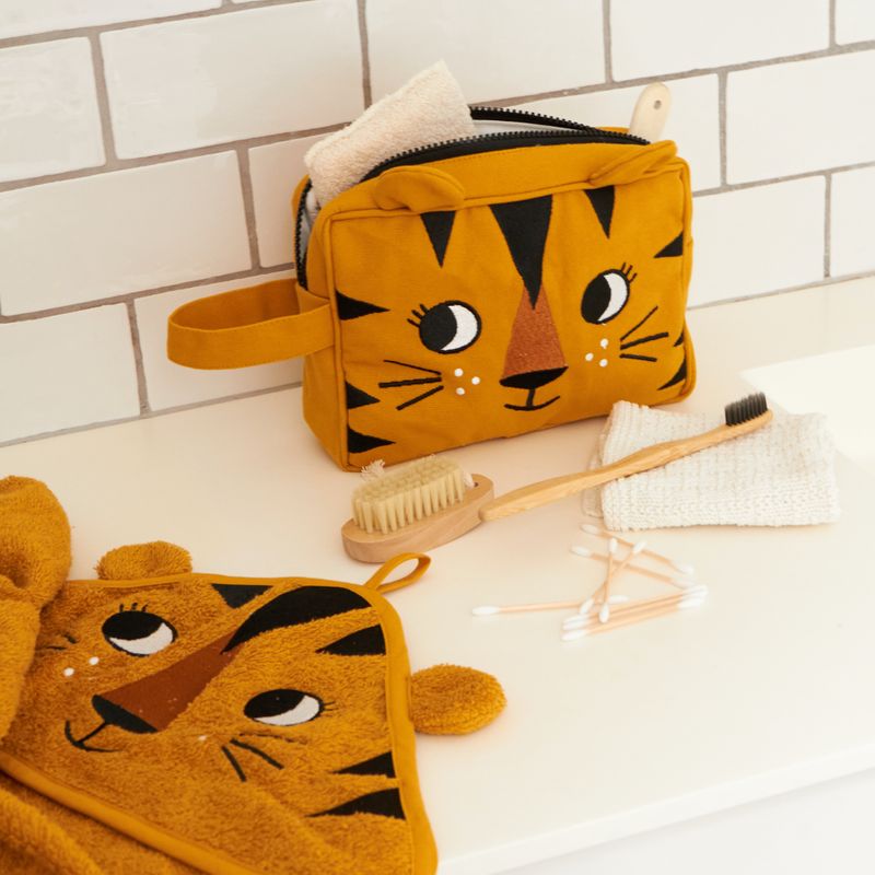 Hooded Towel - TIGER, ochre