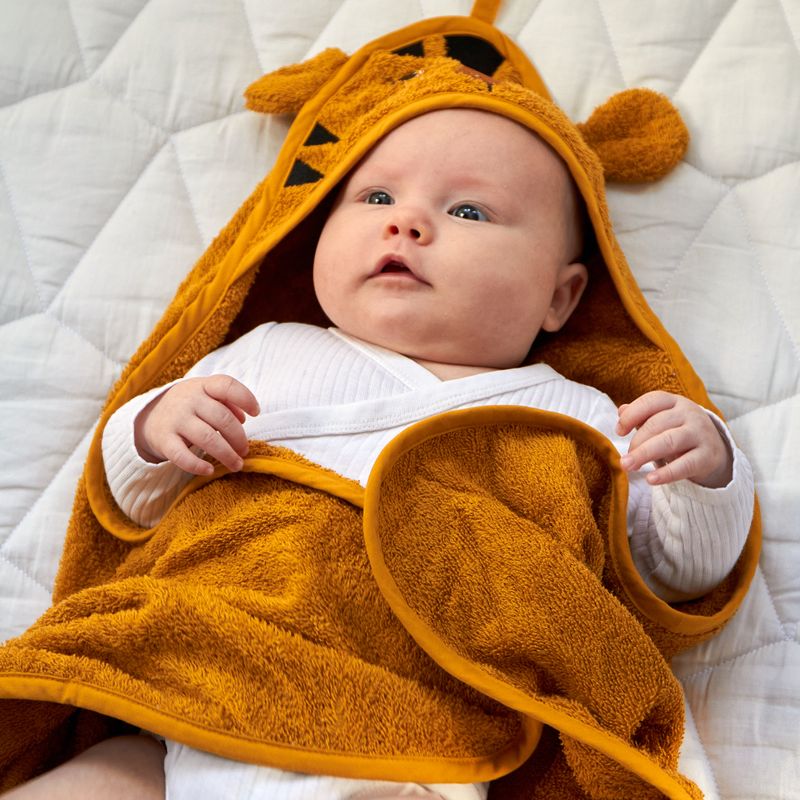 Hooded Towel - TIGER, ochre