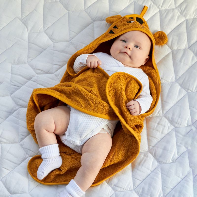 Hooded Towel - TIGER, ochre