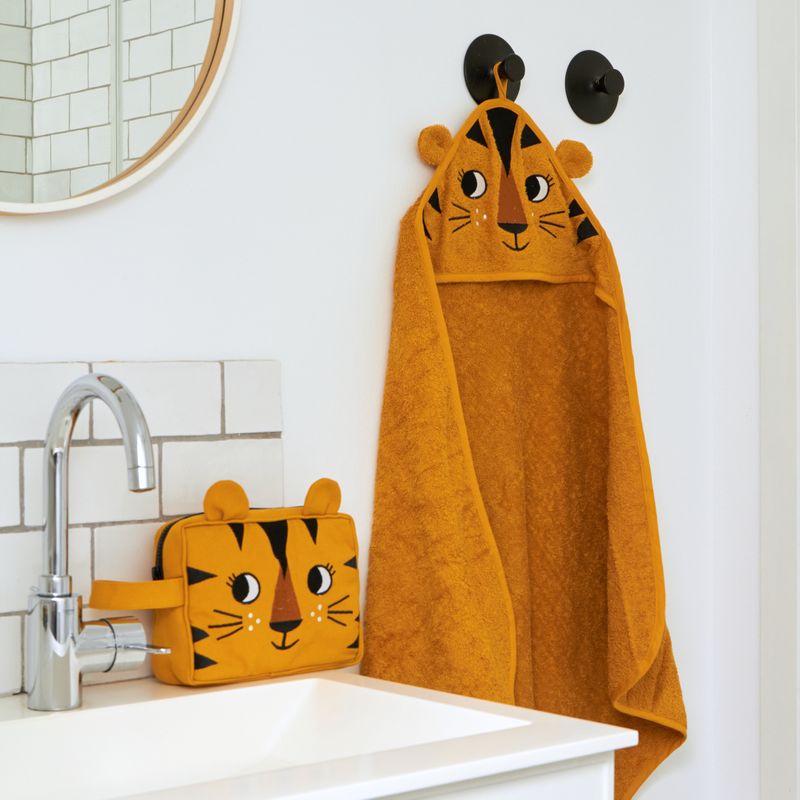 Hooded Towel - TIGER, ochre