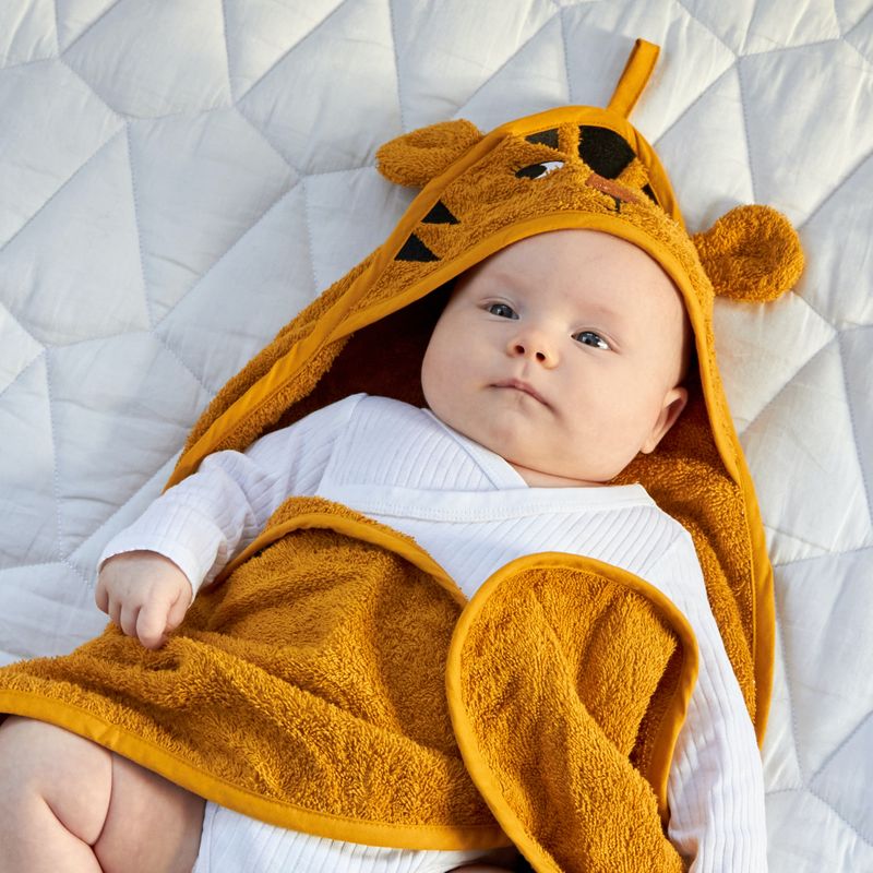 Hooded Towel - TIGER, ochre