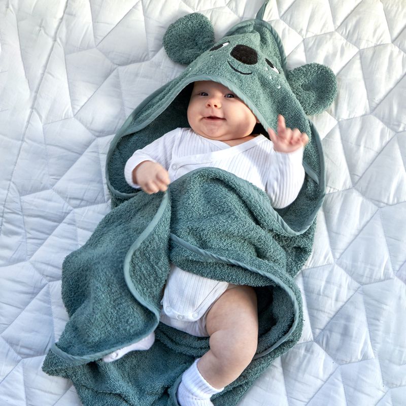 Hooded Towel - KOALA, Sea Grey