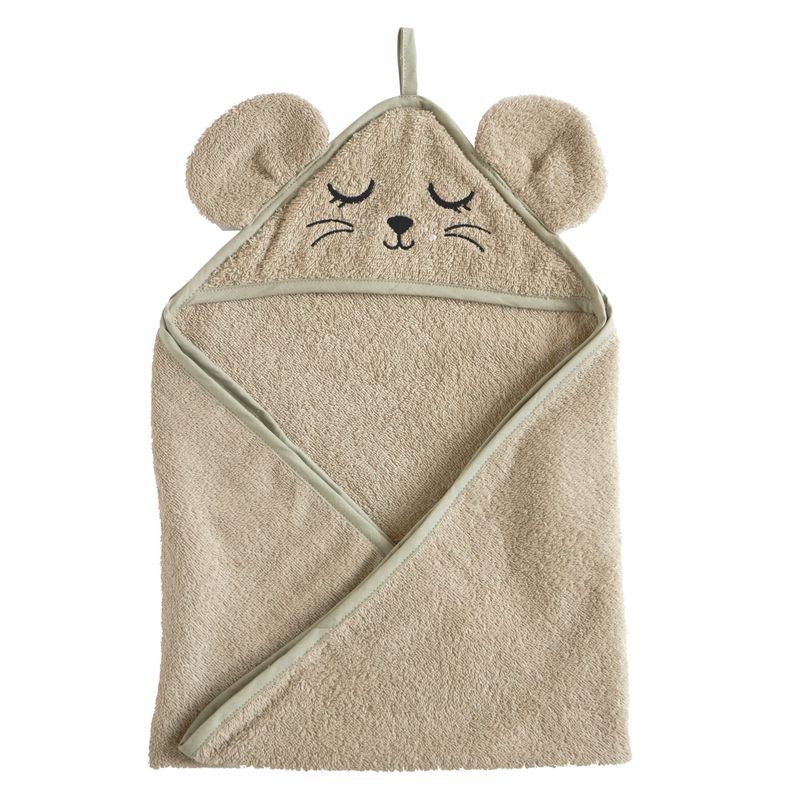 Hooded Towel - MOUSE, grey